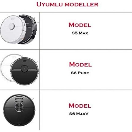 Roborock S5 S5 Max S6 S6 Pure Uyumlu 5 Kollu Yan Fırça 2 Adet